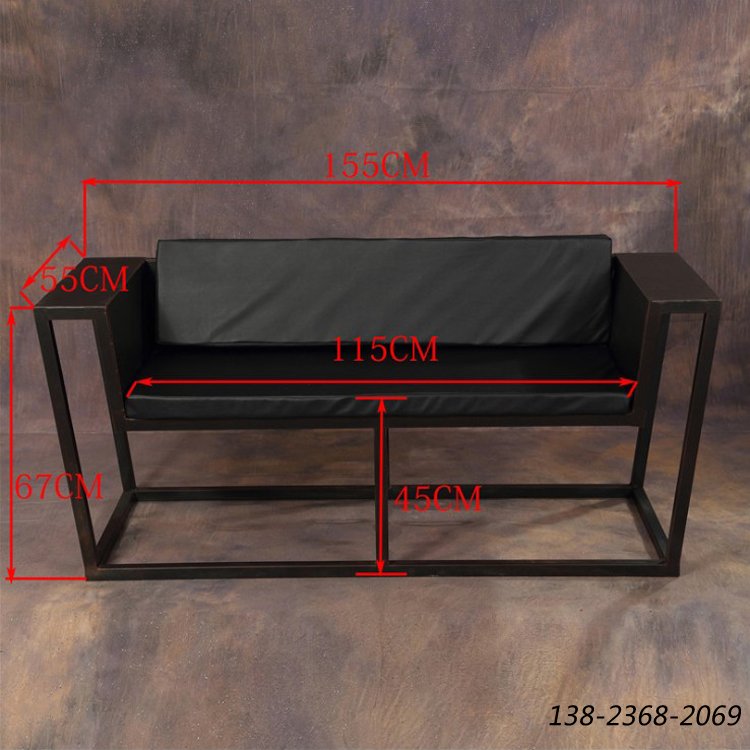 鐵藝沙發(fā)，福州定做卡座，復(fù)古卡座沙發(fā)